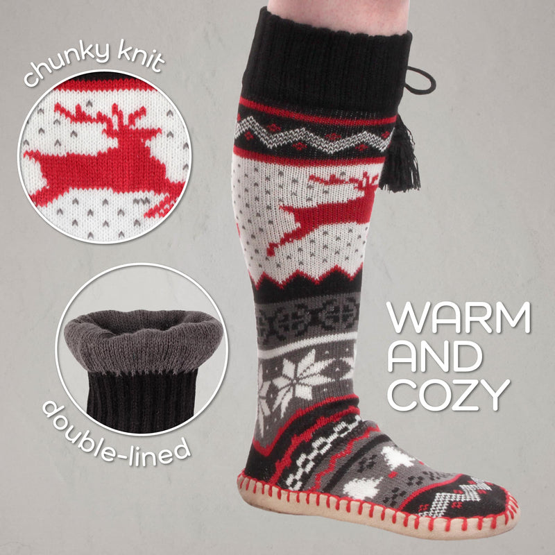 Fuzzy slipper socks features