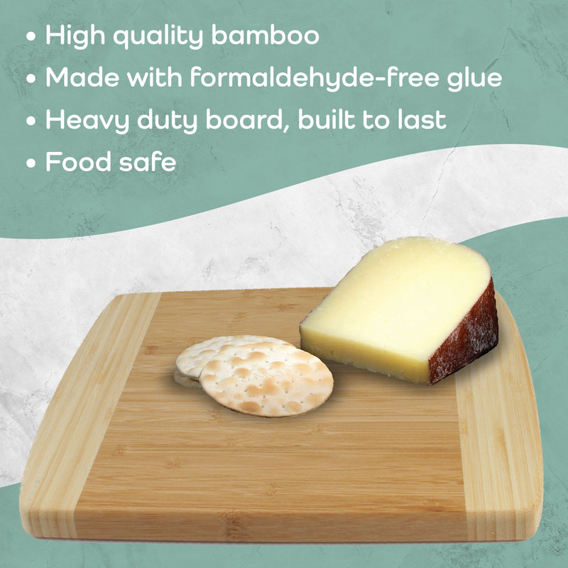 Bamboo Small Two-Tone Cutting Board 12" x 8" x 0.75"