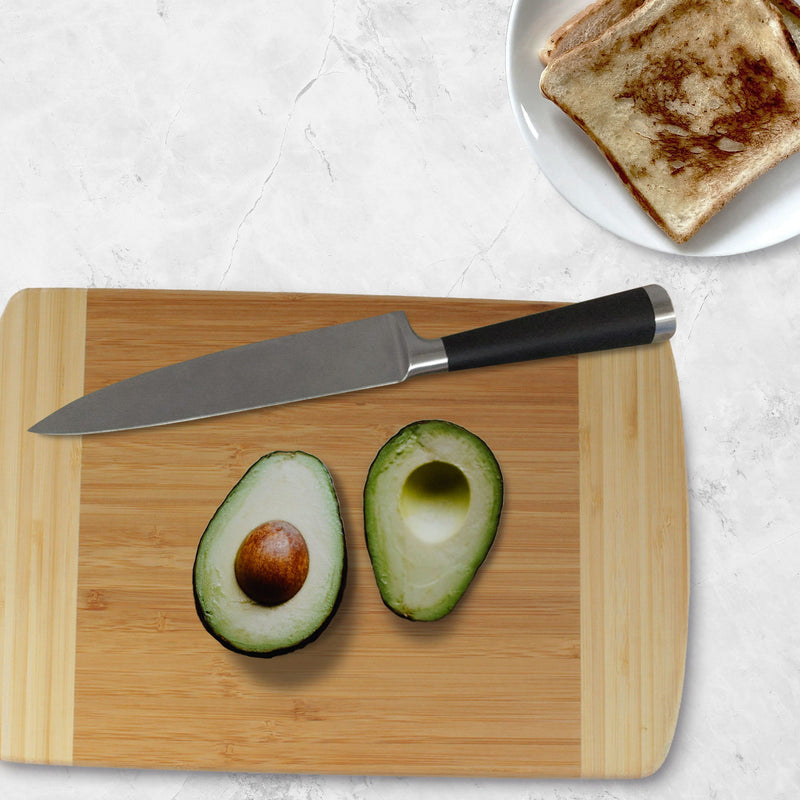 Bamboo Small Two-Tone Cutting Board 12" x 8" x 0.75"