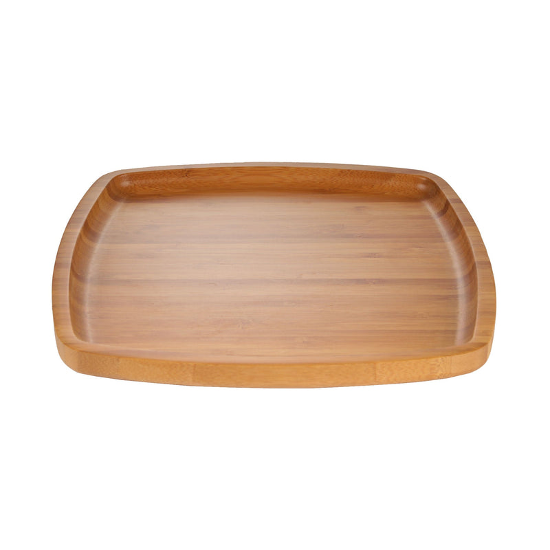 8" reusable tea serving tray bamboo ecoware side