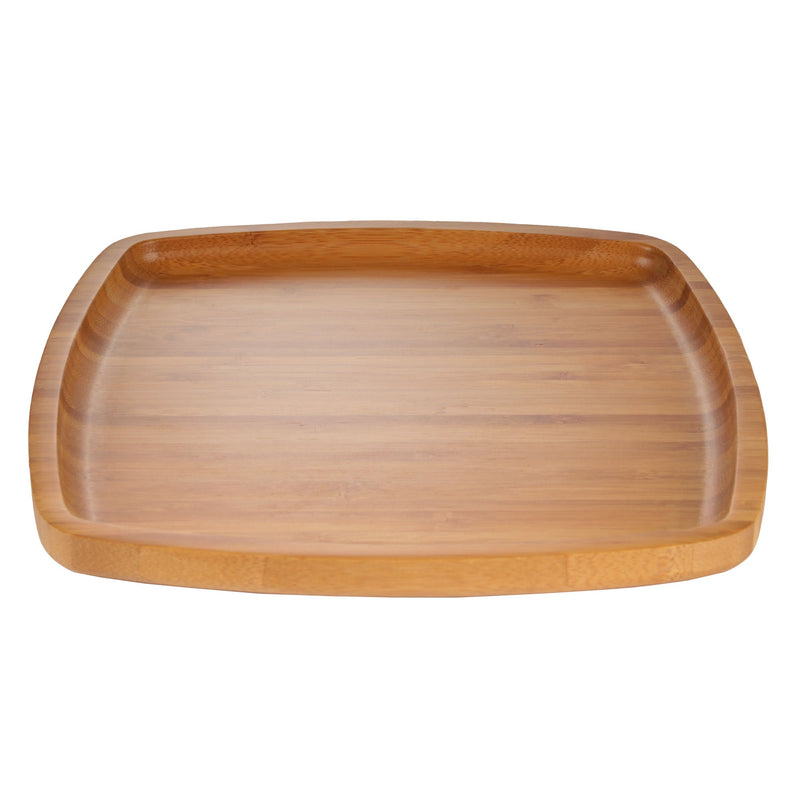 10" reusable tea serving tray bamboo ecoware side