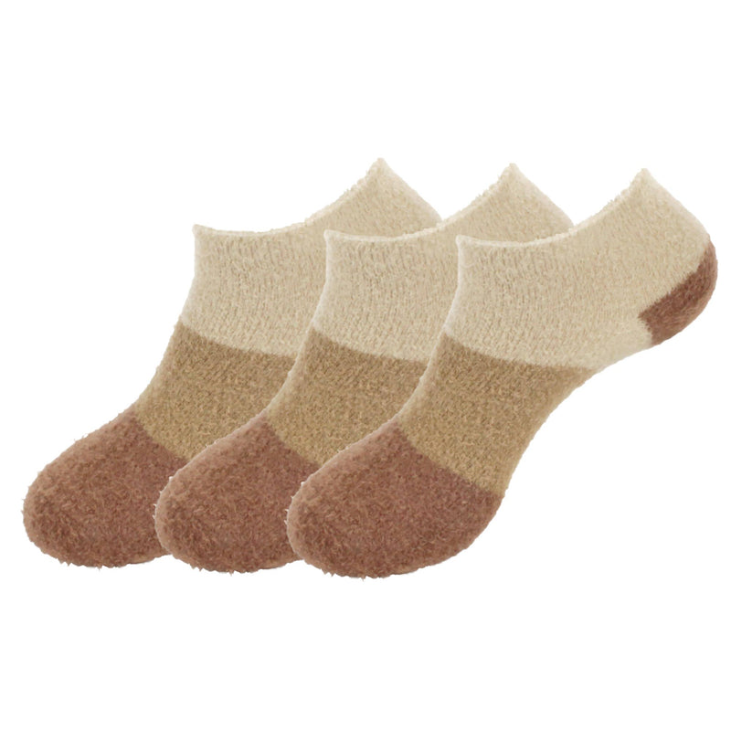 Women's Super Aloe Infused Fuzzy Nylon Socks, 3 Pairs Singles