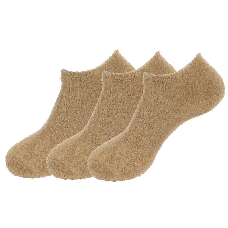 Women's Super Aloe Infused Fuzzy Nylon Socks, 3 Pairs Singles