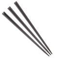 3.5" black prism plastic skewer picks on white