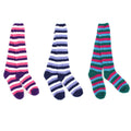 Women's Fuzzy Knee High Socks - Solid/Striped/Polka Dot