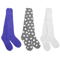 Women's Fuzzy Knee High Socks - Solid/Striped/Polka Dot