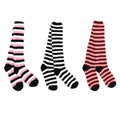 Women's Fuzzy Knee High Socks - Solid/Striped/Polka Dot