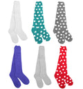 Women's Fuzzy Knee High Socks - Solid/Striped/Polka Dot