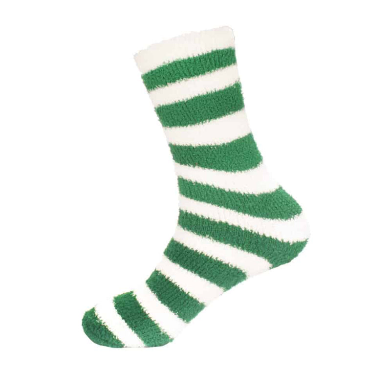 Striped Team Spirit Fuzzy Socks