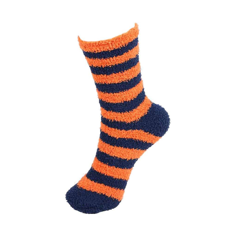 Striped Team Spirit Fuzzy Socks