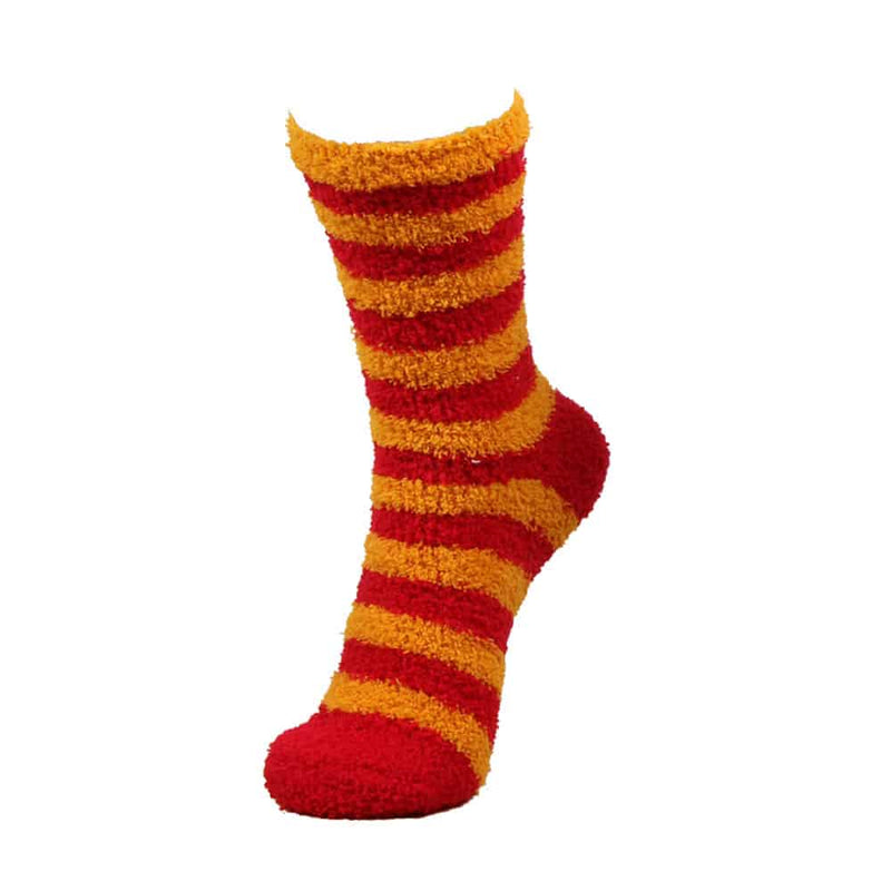 Striped Team Spirit Fuzzy Socks