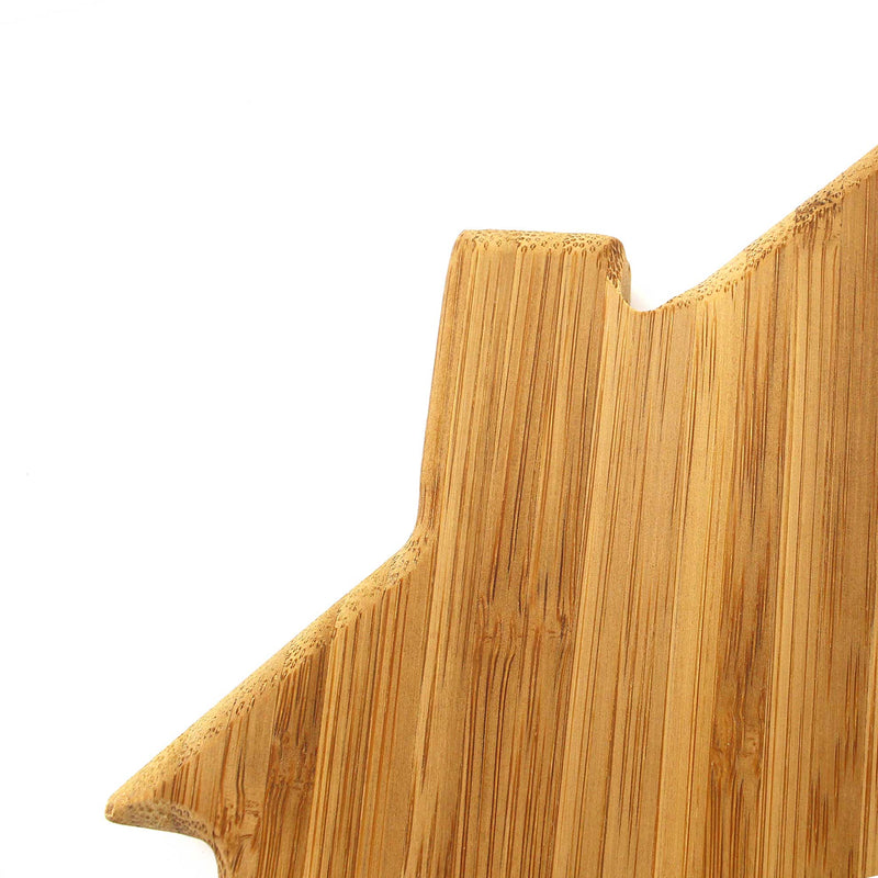 house silhouette bamboo cutting board zoom in