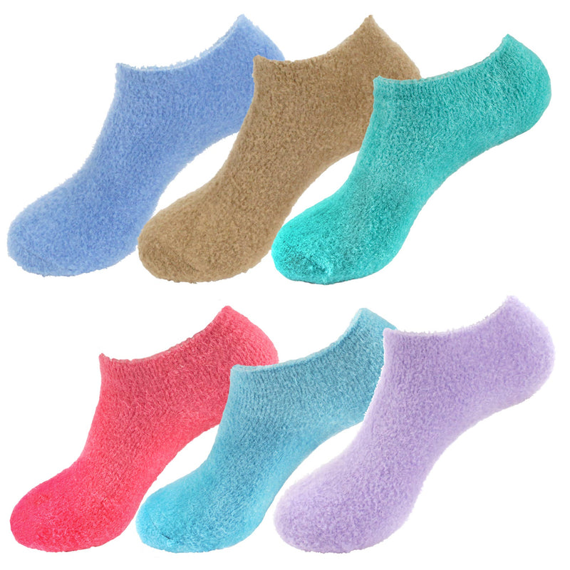 Women's Super Aloe Infused Fuzzy Nylon Socks, Assortments