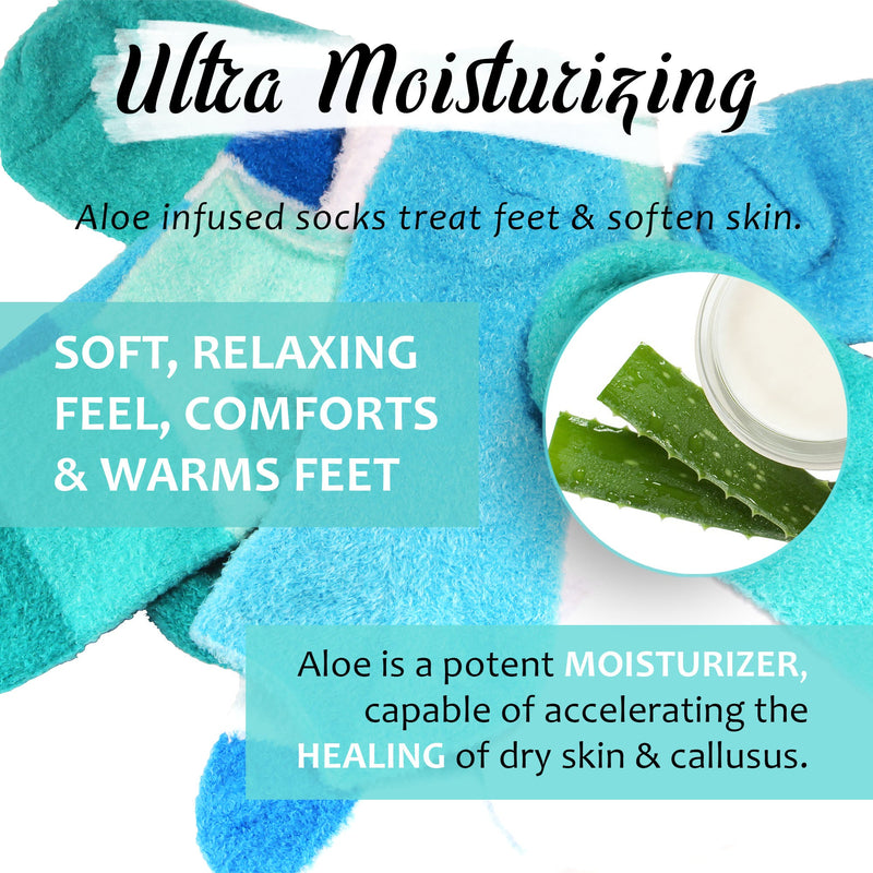 nylon aloe fuzzy moisturizing socks