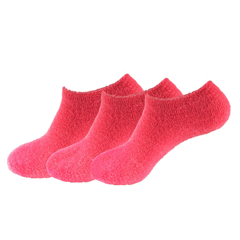 Women's Super Aloe Infused Fuzzy Nylon Socks, 3 Pairs Singles