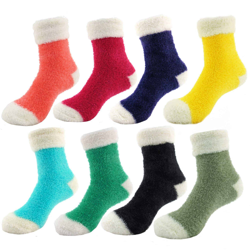 Women's Fuzzy Cuff Socks keep your feet cozy and comfortable in style